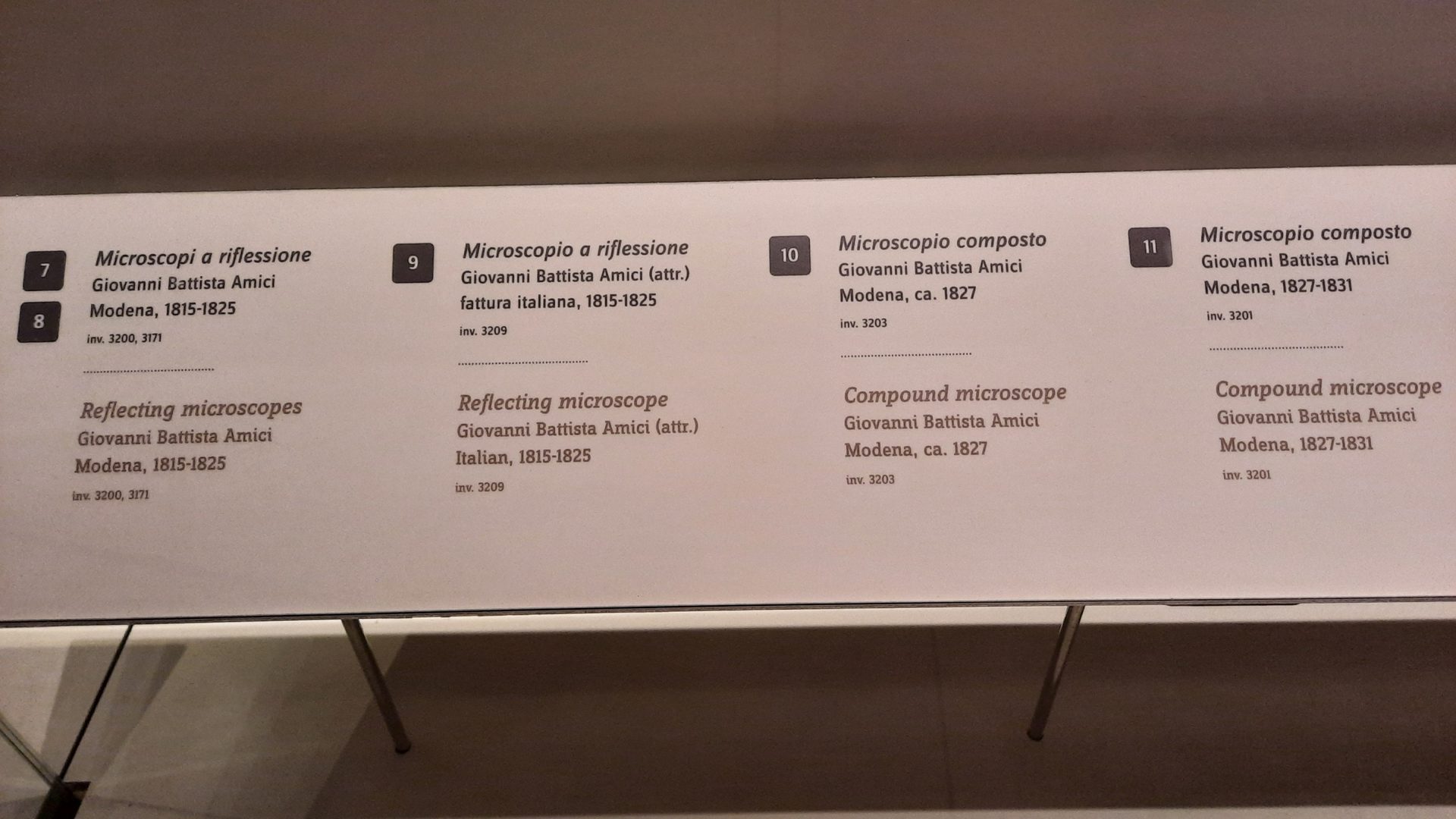 Giovan Battista Amici's microscopes, Museo Galileo, Florence - 03.jpg